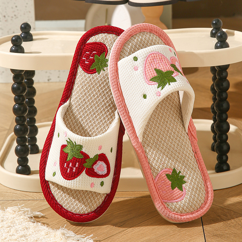 Strawberry Linen Women Slipper - Home Textile review and price