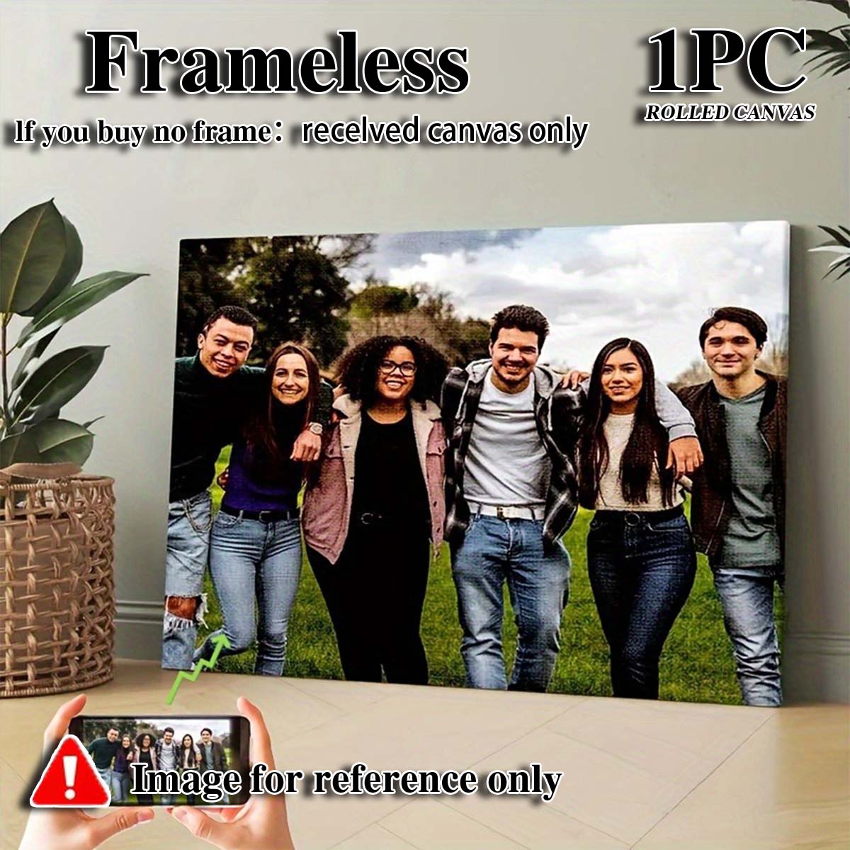 Custom 2D Photo Canvas Wall Ar - Home Textiles & Decorations review and price